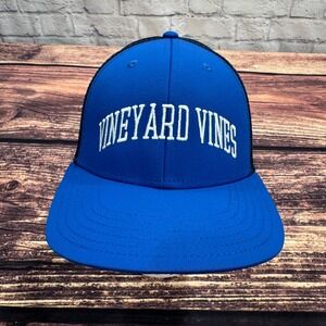 NWT Vineyard Vines Blank Performance Trucker Snapback Hat Royal‎ Blue Beach Prep